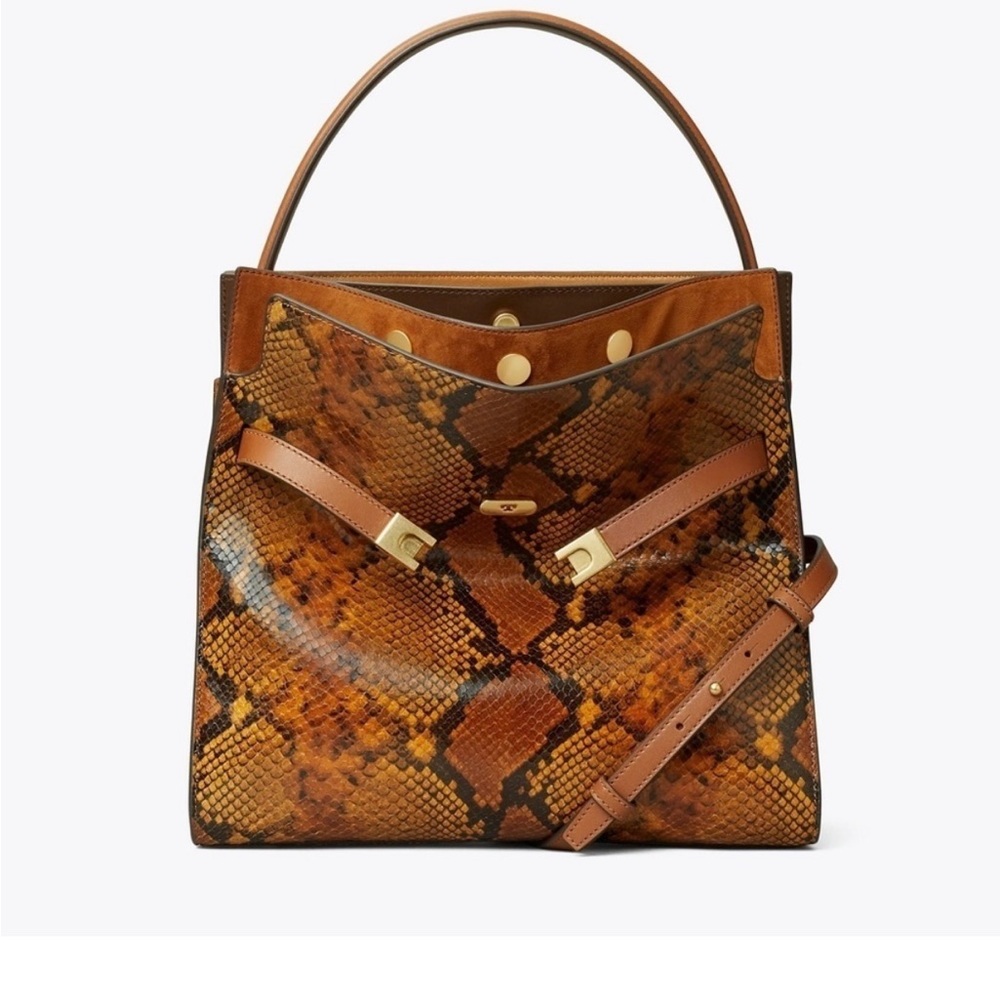 Tory Burch Lee Radziwll exotic double bag